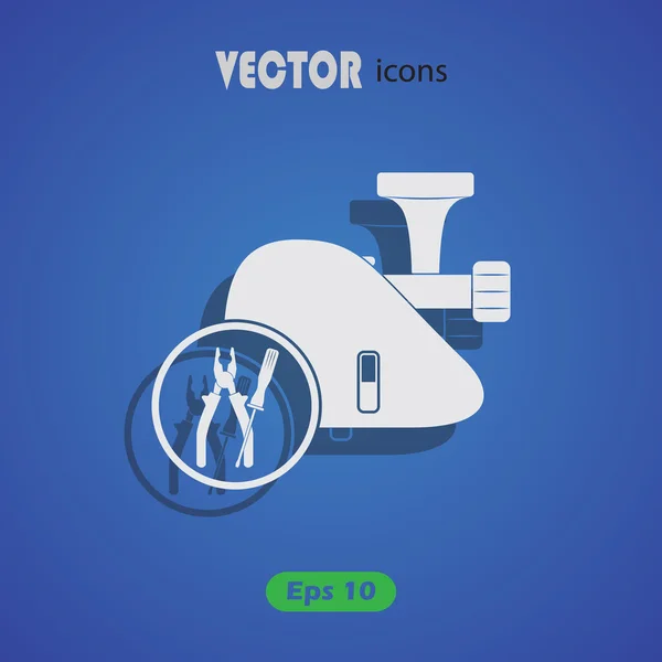 Reparación de carne molinillo vector icono — Vector de stock