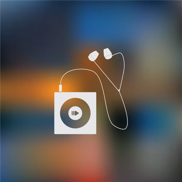 Icône de dispositif de musique portable — Image vectorielle