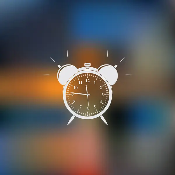 Reloj despertador vector icono — Vector de stock