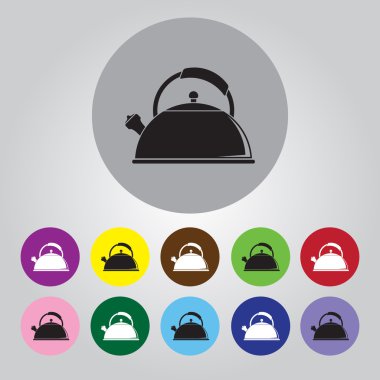 Çaydanlık vektör simgesi.