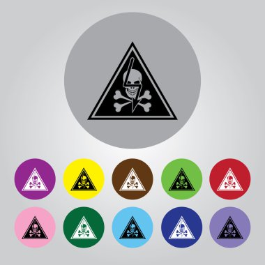 tehlike yüksek gerilim vektör simgesi