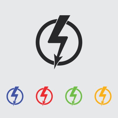 Yıldırım basit vektör simgesi