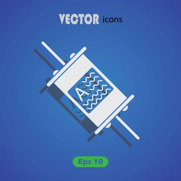 Icono de vector de fusible eléctrico — Vector de stock