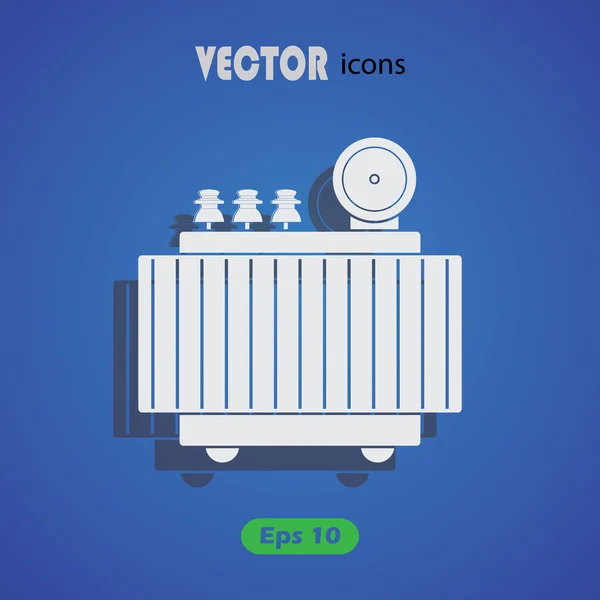 High voltage transformer vector icon. — Stock Vector