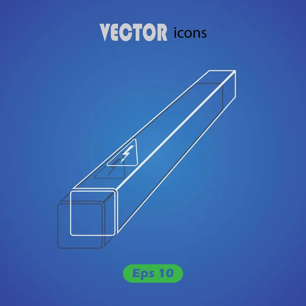 Icono de vector de caja eléctrica — Vector de stock