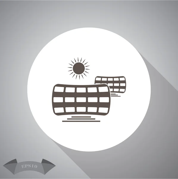 Sonnenkollektoren-Symbol — Stockvektor