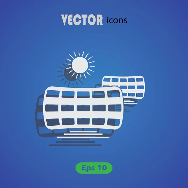Icono paneles solares — Vector de stock