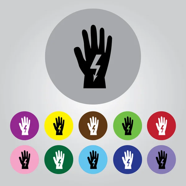 Electrical gloves vector icon — Stock Vector