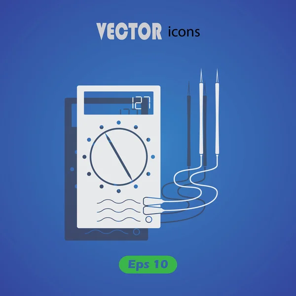 Multímetro Simple Vector Icono . — Archivo Imágenes Vectoriales