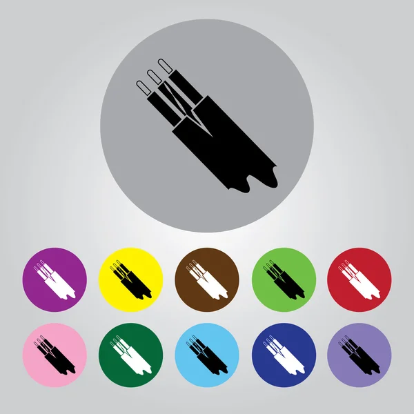 Elektrische kabel vector pictogram — Stockvector