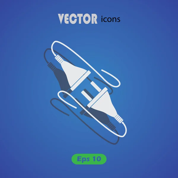 Icono del vector enchufe eléctrico — Vector de stock
