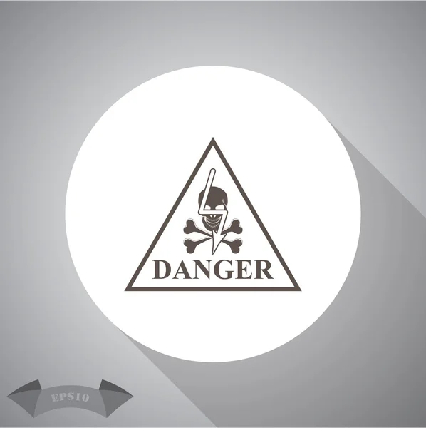 Danger icône vectorielle haute tension — Image vectorielle