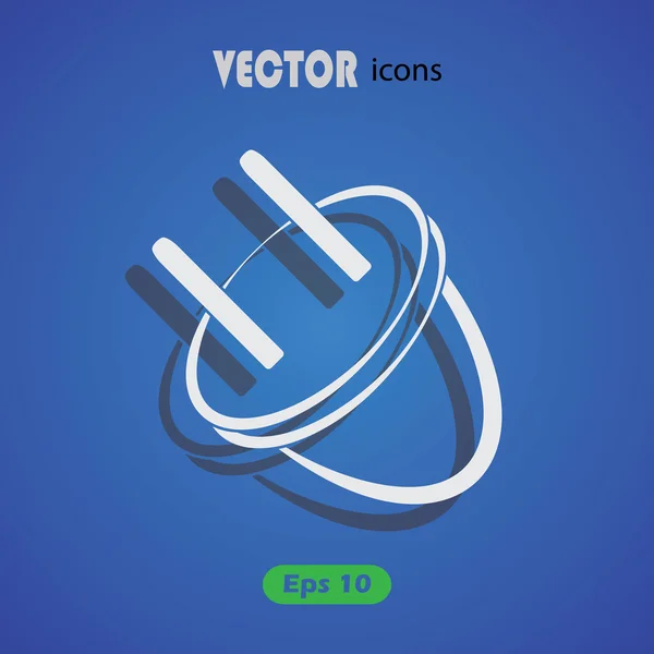 Icono del vector enchufe eléctrico — Vector de stock