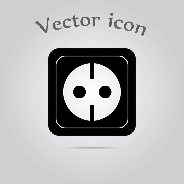 Icono de vector de toma de corriente — Vector de stock