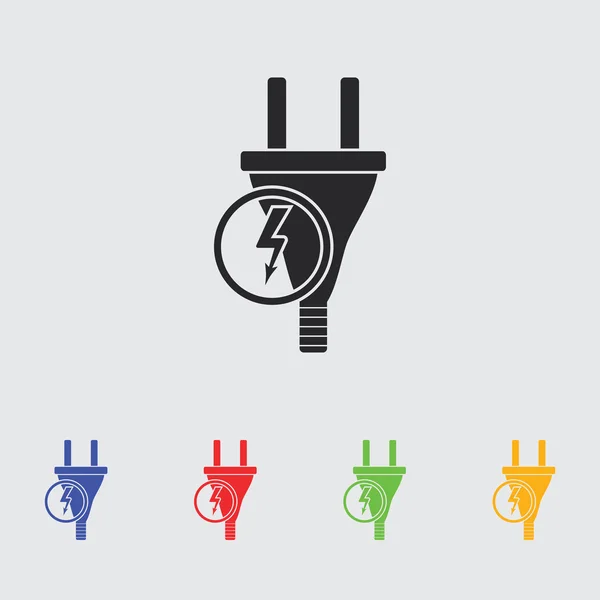 Icono del vector enchufe eléctrico — Archivo Imágenes Vectoriales