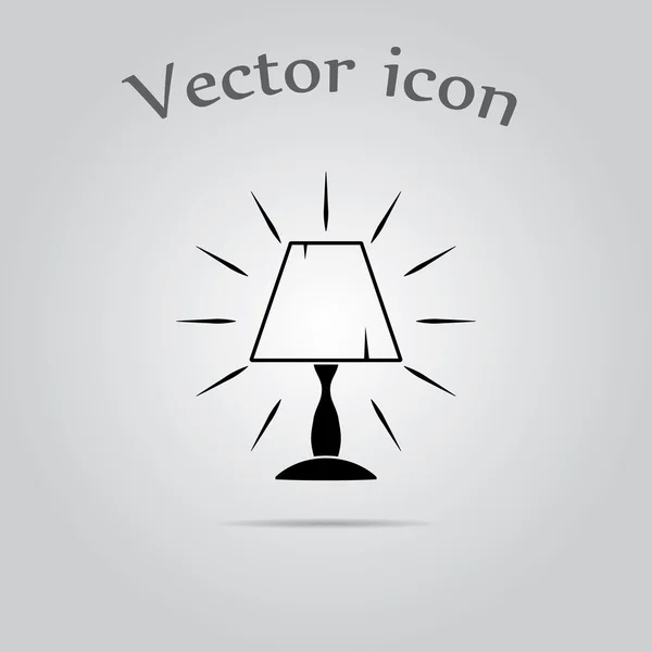 Lâmpada de mesa Icon Vector . —  Vetores de Stock