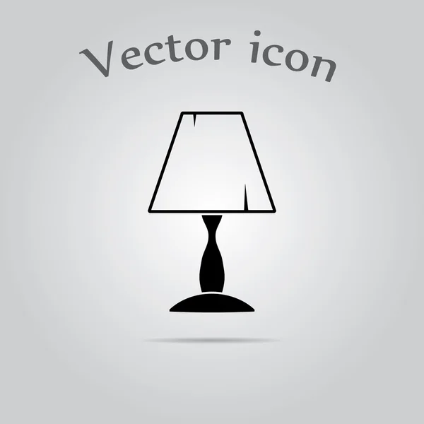 Lâmpada de mesa Icon Vector . — Vetor de Stock