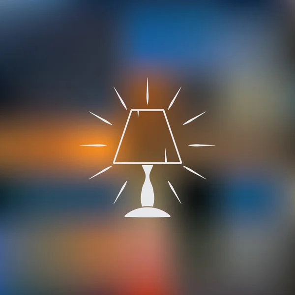 Lampe de table Icon Vector . — Image vectorielle
