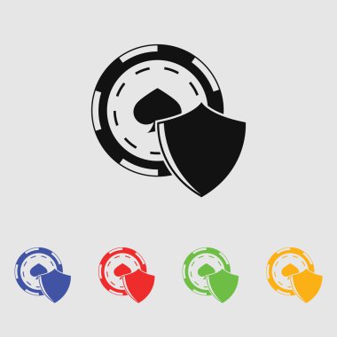 Casino kalkan vektör simgesi