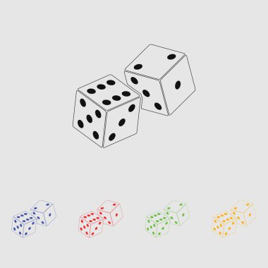 Basit vektör dices simgesi