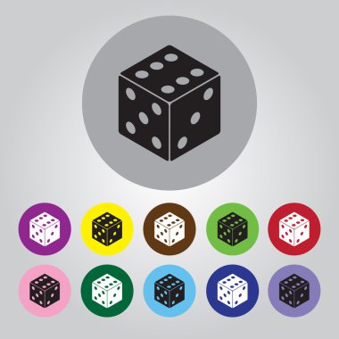 web ve mobil için zar vektör simge