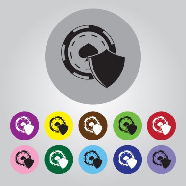 Casino kalkan vektör simgesi