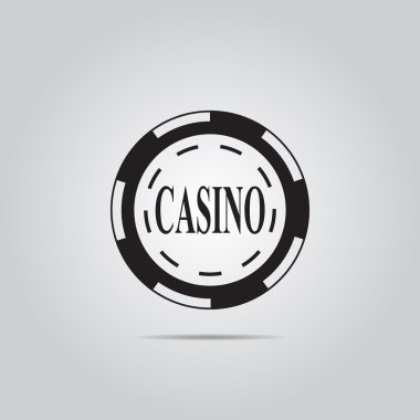 Casino çip vektör simgesi