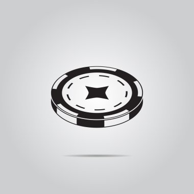 Casino çip vektör simgesi