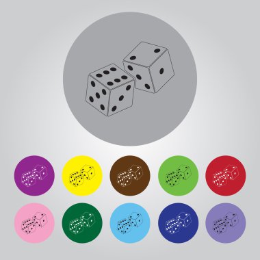 Basit vektör dices simgesi