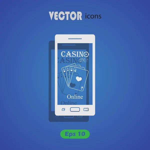 Smart phone Gambling vector icon — Stock Vector
