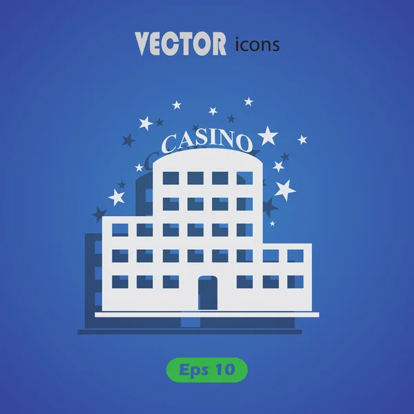 Casino building vector icon — Stock Vector