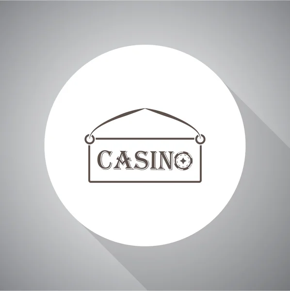 Placa de Casino vector icono — Archivo Imágenes Vectoriales