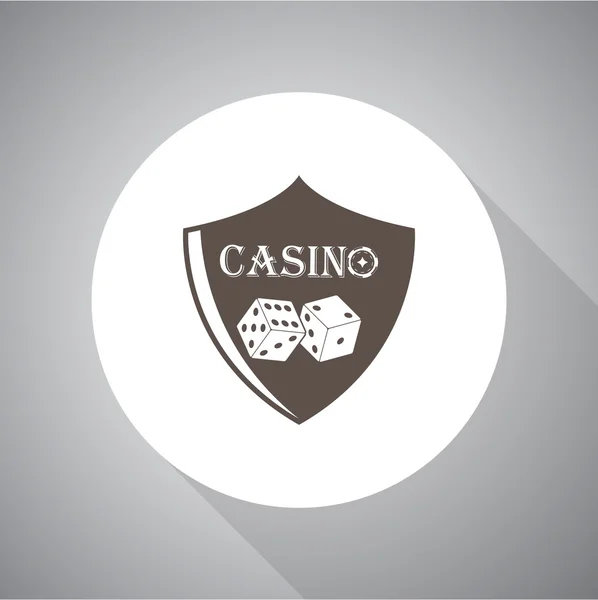 Escudo de casino icono de vector simple — Archivo Imágenes Vectoriales