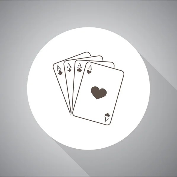 Ikona vektoru hracích karet — Stockový vektor