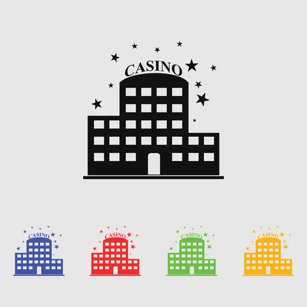 Ikona wektora budowy kasyna — Wektor stockowy