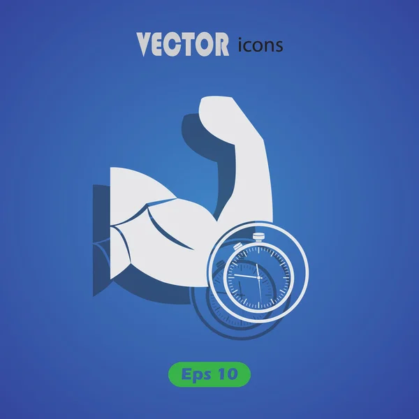 Biceps stopky vektorové ikony — Stockový vektor