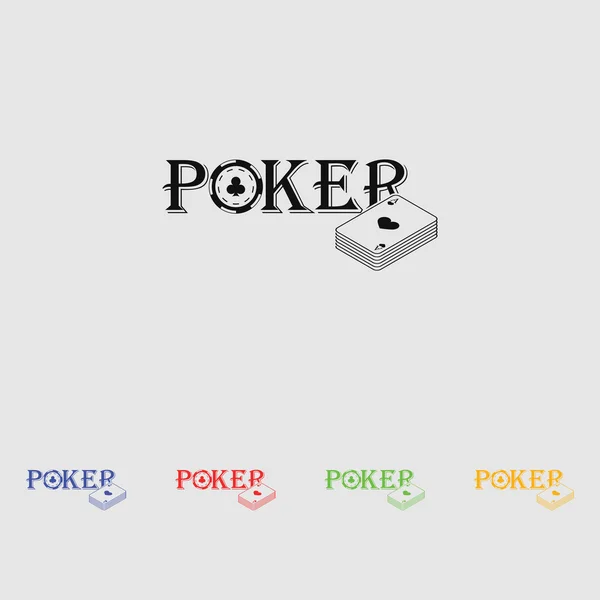 Casino, Poker-Vektor-Symbol — Stockvektor