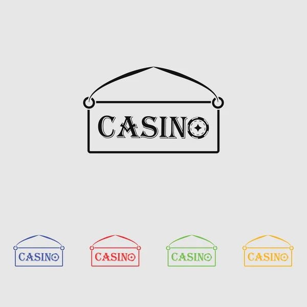 Placa de Casino vector icono — Archivo Imágenes Vectoriales