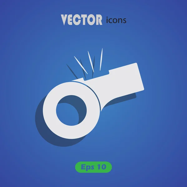 Silbato Vector Icono — Vector de stock