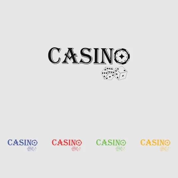 Panneau de casino. Icône vectorielle — Image vectorielle