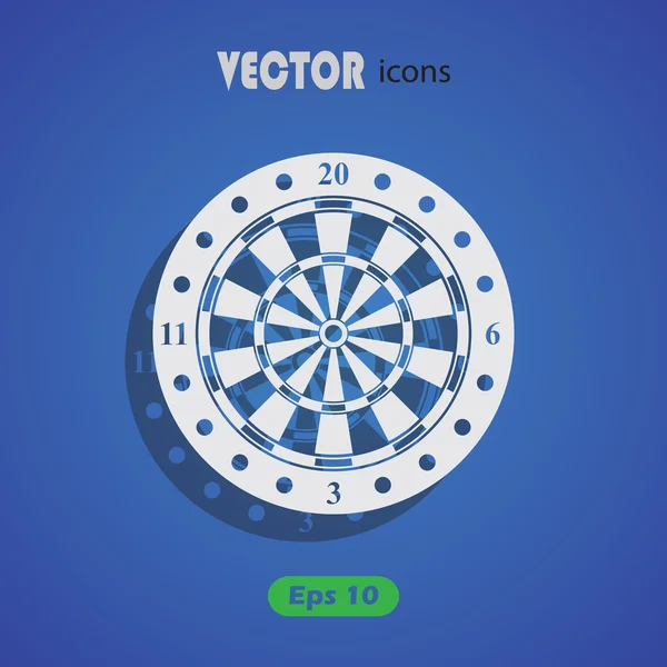 Dartscheibe Vektor-Symbol für Web-und mobile — Stockvektor