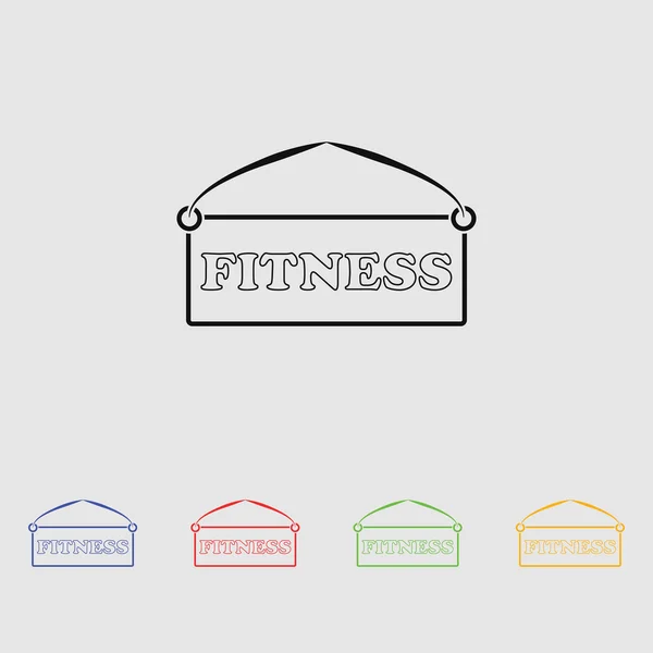 Placa de fitness vector icono — Archivo Imágenes Vectoriales