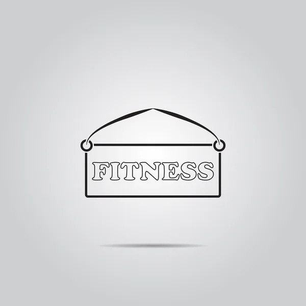 Placa de fitness vector icono — Vector de stock
