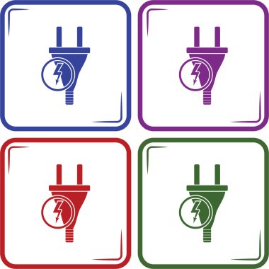 elektrik dolgu vektörü simgesi