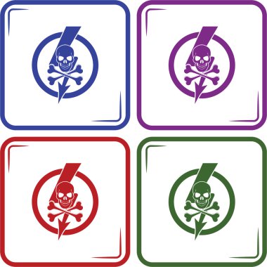 tehlike yüksek gerilim vektör simgesi