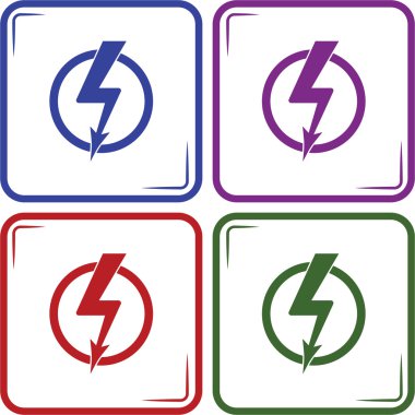 Yıldırım basit vektör simgesi