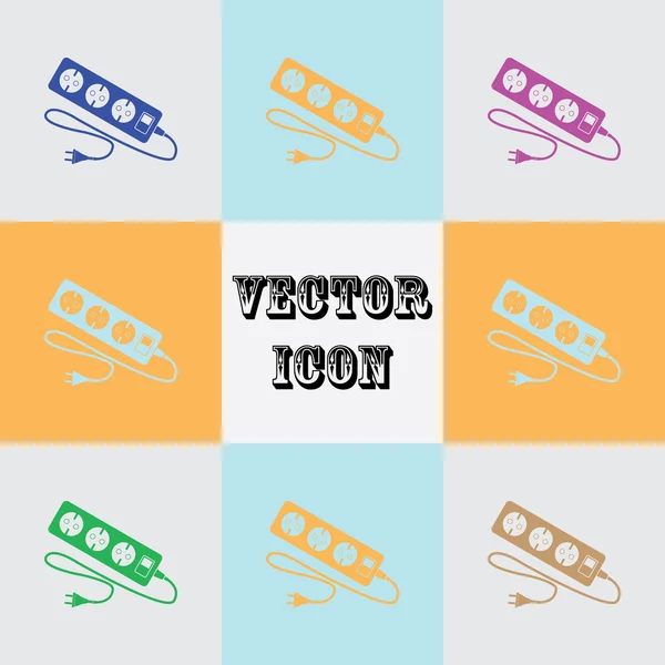 Kiterjesztés kábel vektor ikon — Stock Vector