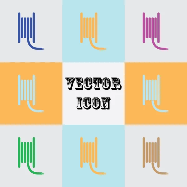 Tekercs kábel vektor ikon — Stock Vector