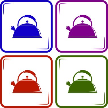 Çaydanlık vektör simgesi.