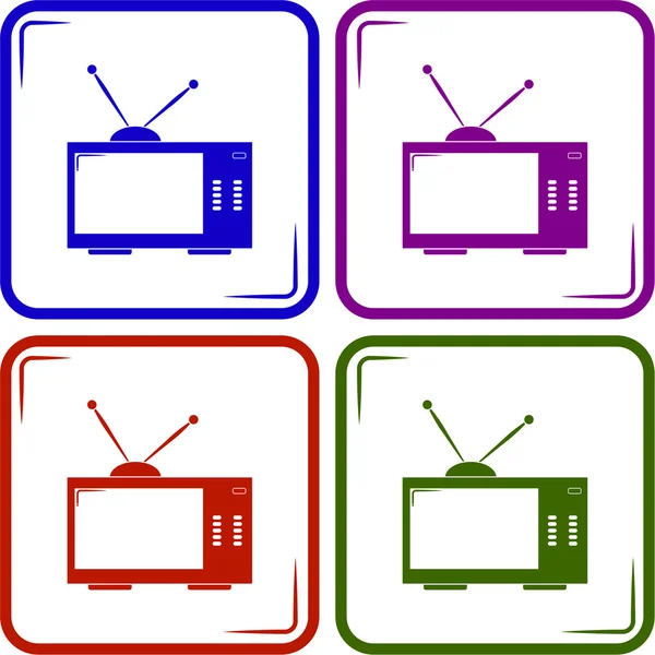 Icône vectorielle TV — Image vectorielle